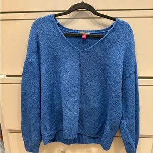 Vince Camuto Royal Blue V-Neck Sweater